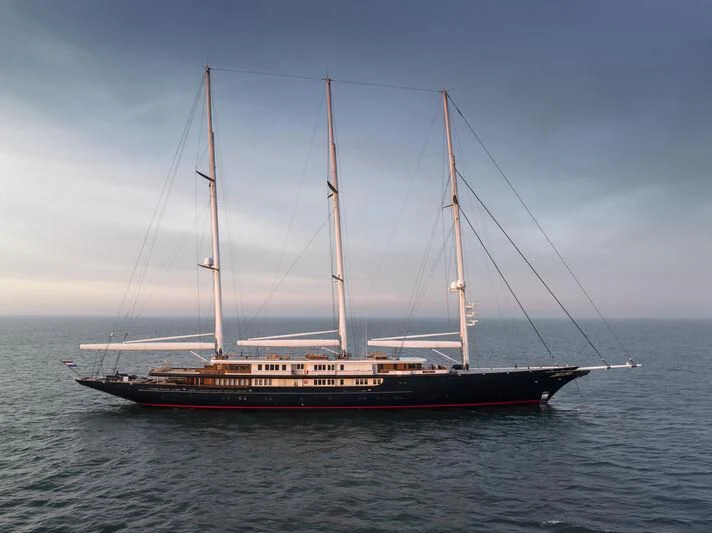 a boat in the water aboard KORU Yacht for Sale