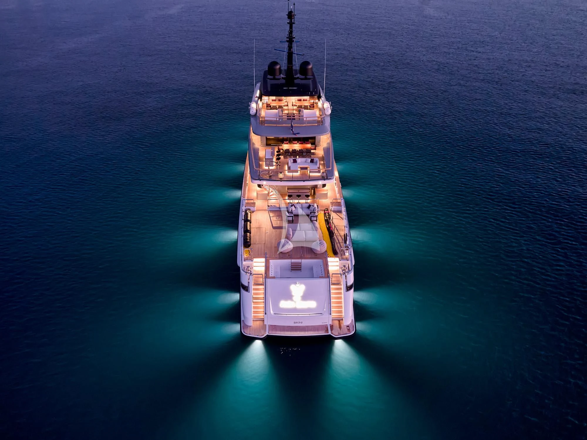 a large ship in the water aboard PARA BELLVM Yacht for Charter