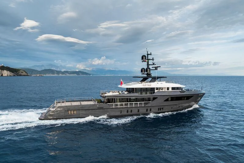 a ship on the water aboard PARA BELLVM Yacht for Charter