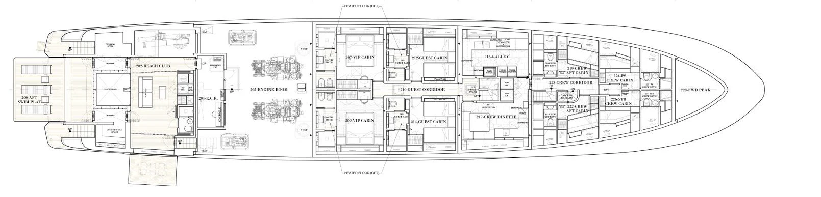 diagram, engineering drawing aboard PARA BELLVM Yacht for Charter