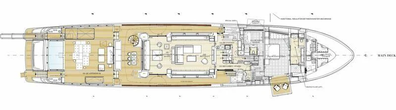 diagram, engineering drawing aboard PARA BELLVM Yacht for Charter