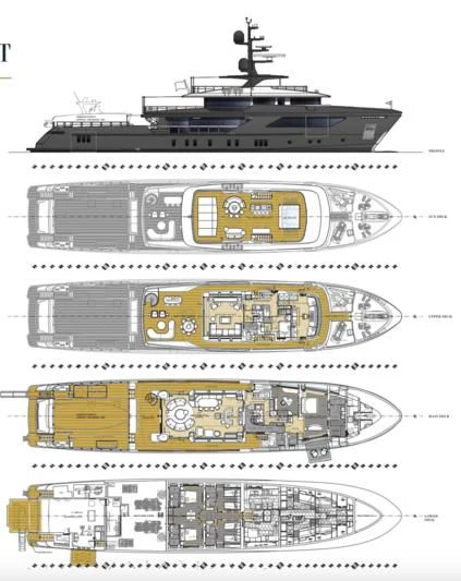 diagram aboard PARA BELLVM Yacht for Charter