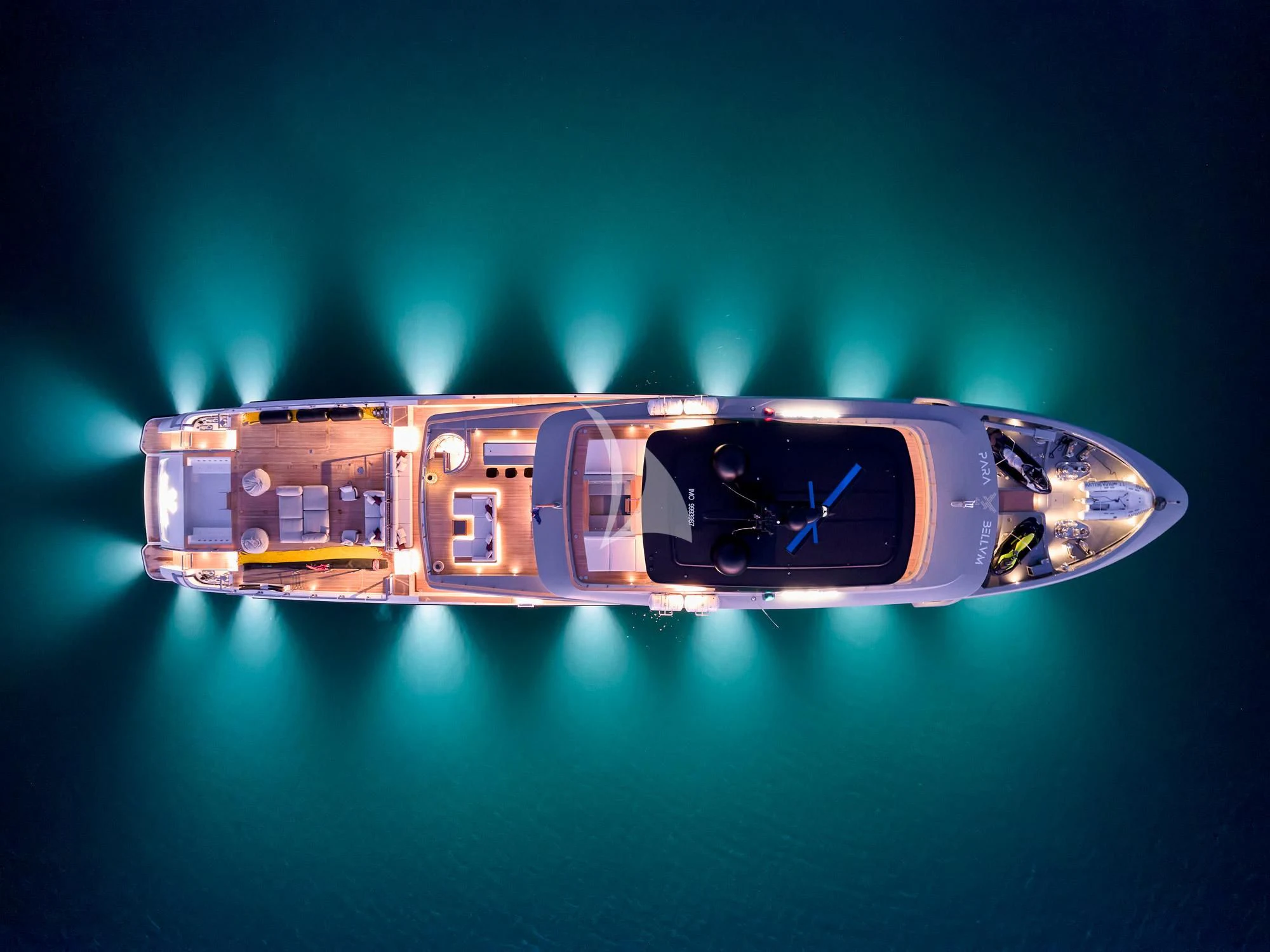 a close-up of a guitar aboard PARA BELLVM Yacht for Charter