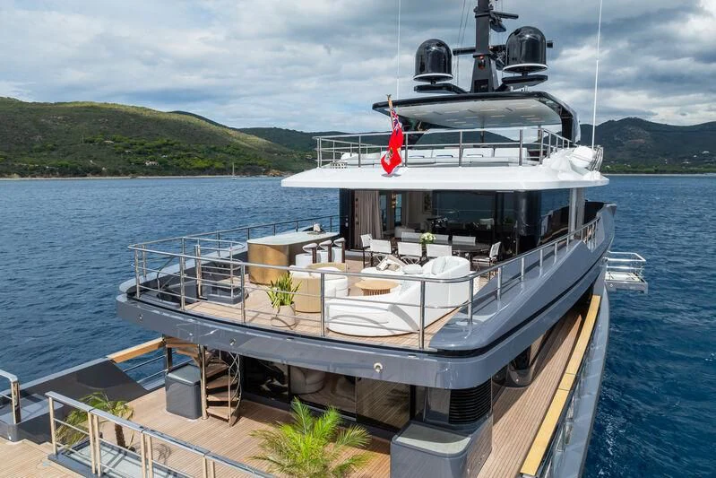 a boat on the water aboard PARA BELLVM Yacht for Charter