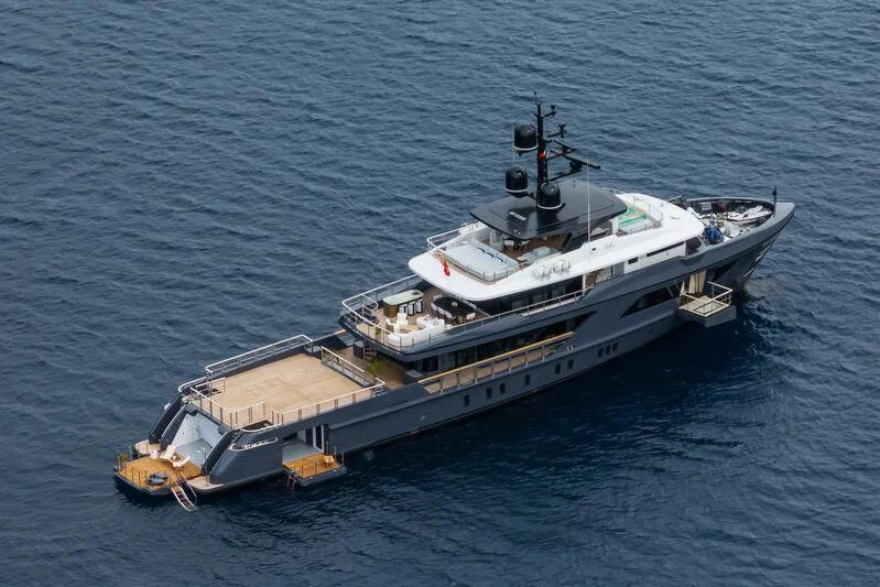 a large ship in the water aboard PARA BELLVM Yacht for Charter