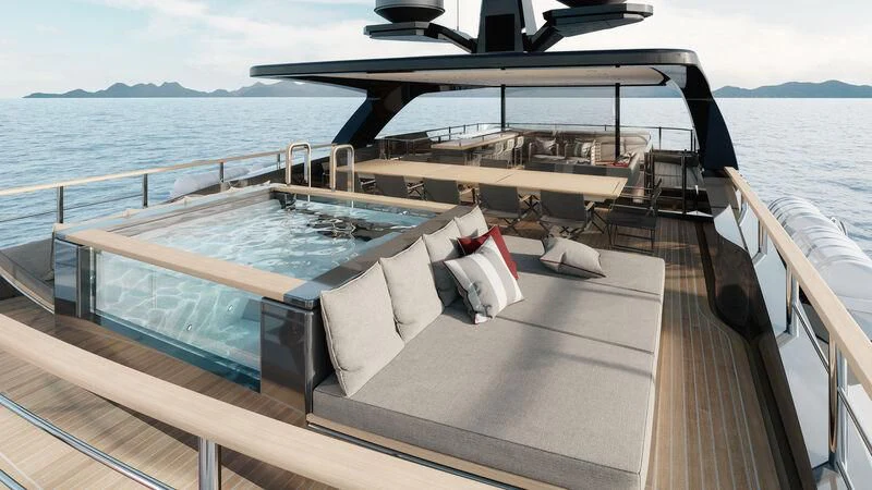 a boat on the water aboard PARA BELLVM Yacht for Charter