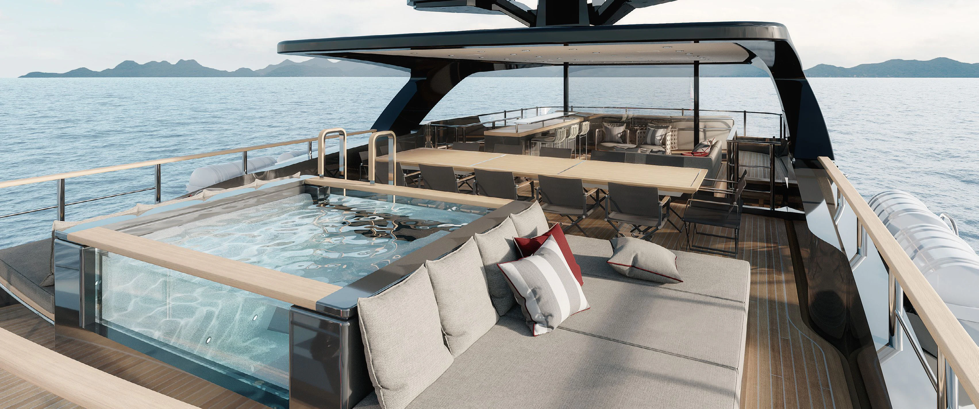 a boat on the water aboard PARA BELLVM Yacht for Charter