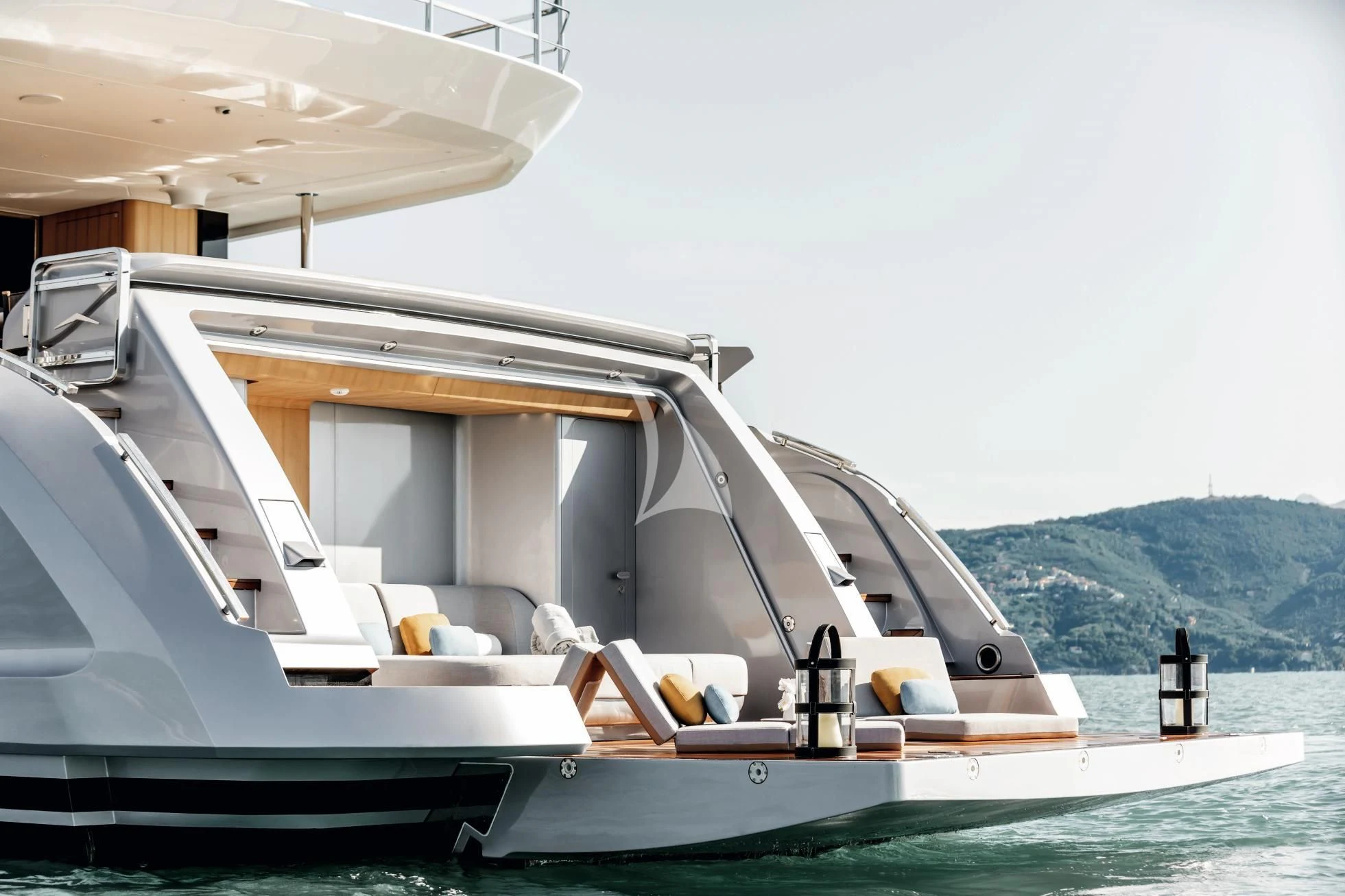 a boat on the water aboard LUZ DE MAR Yacht for Sale