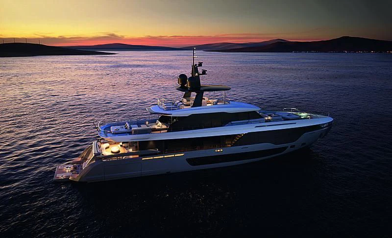 a boat in the water aboard LUZ DE MAR Yacht for Sale