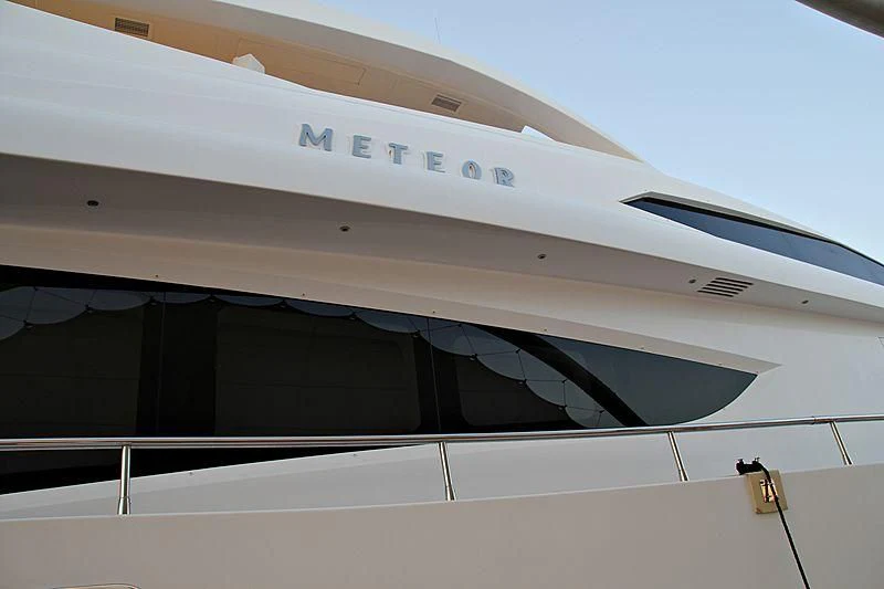 the outside of a building aboard METEOR Yacht for Sale