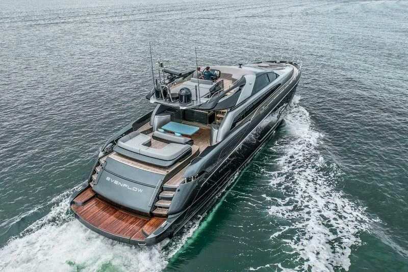 a boat on the water aboard EVENFLOW Yacht for Sale