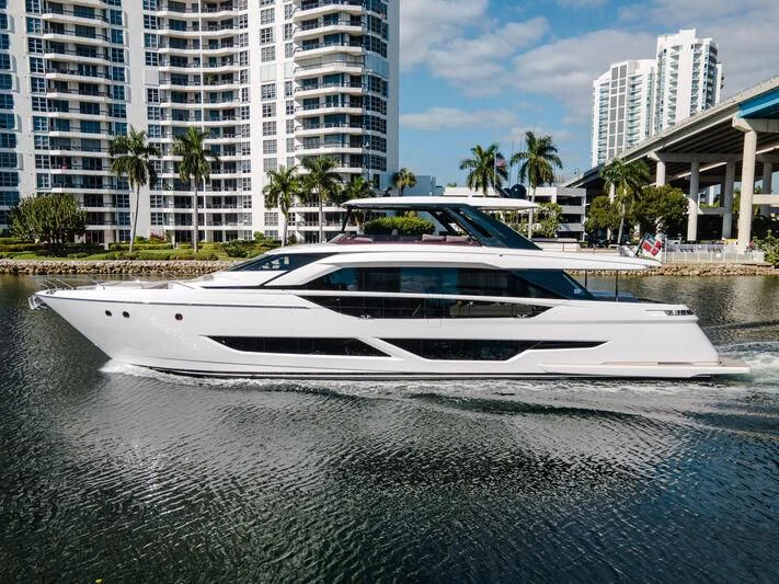a boat on the water aboard VITTORIA Yacht for Sale