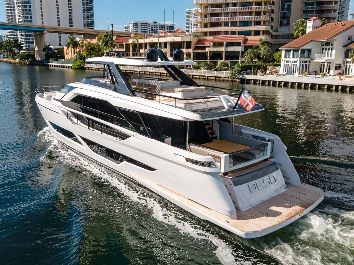 a boat on the water aboard VITTORIA Yacht for Sale
