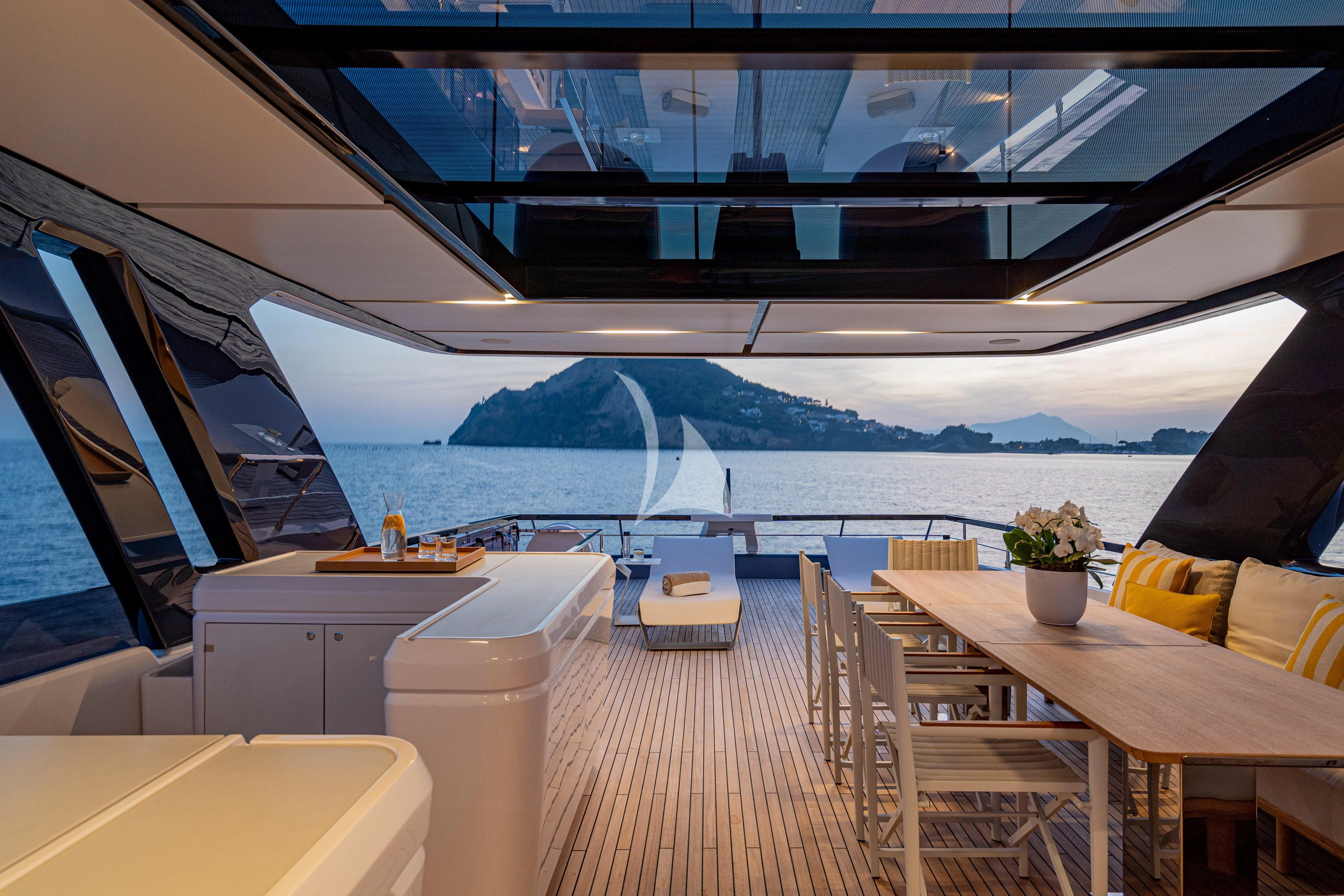 a boat on the water aboard VITTORIA Yacht for Sale