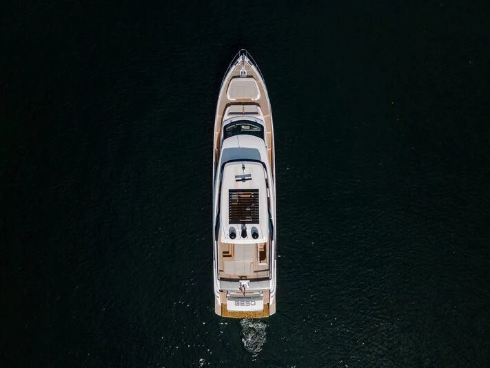 a space shuttle in the dark aboard VITTORIA Yacht for Sale