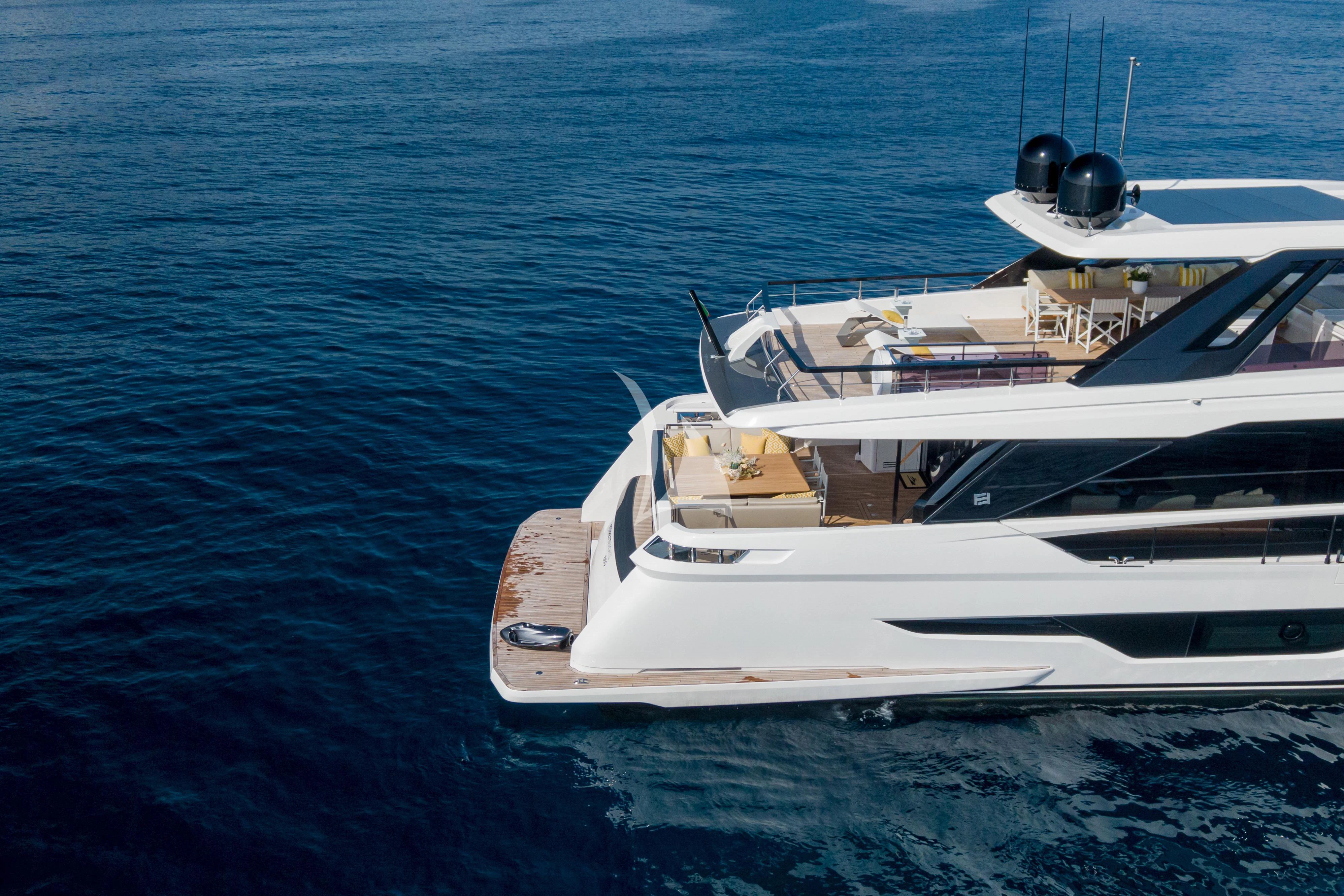 a boat in the water aboard VITTORIA Yacht for Sale