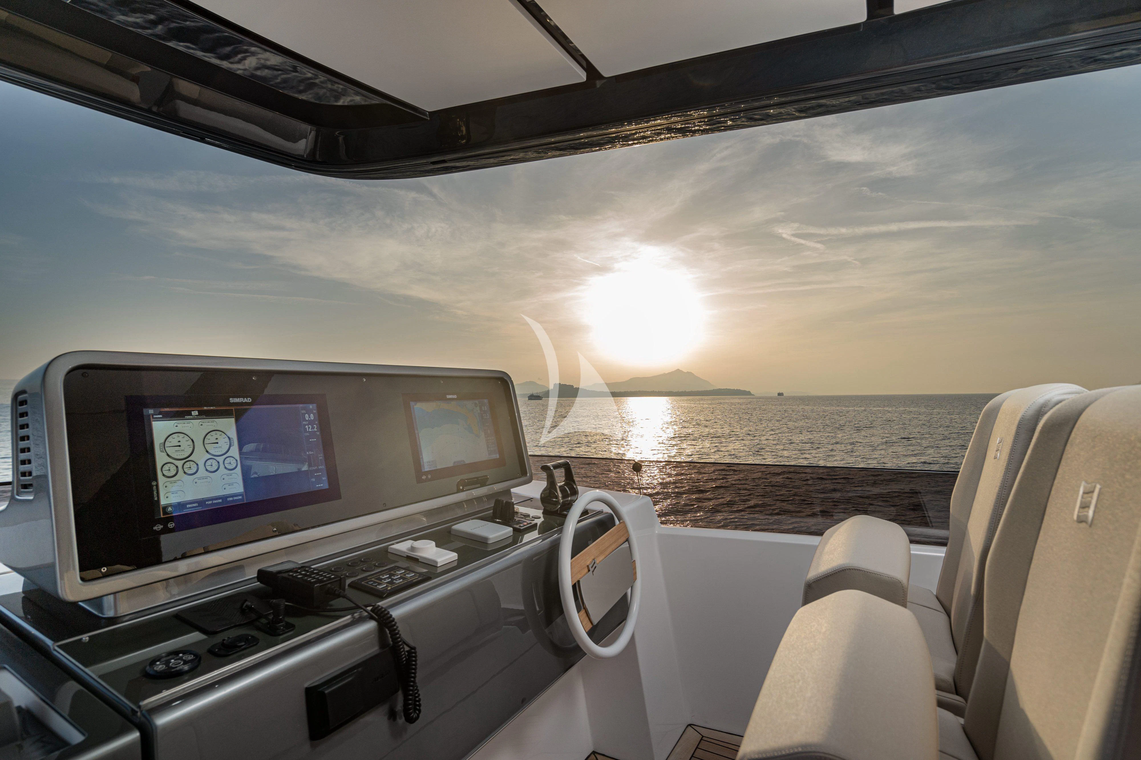 a view of the ocean from the cockpit of a plane aboard VITTORIA Yacht for Sale