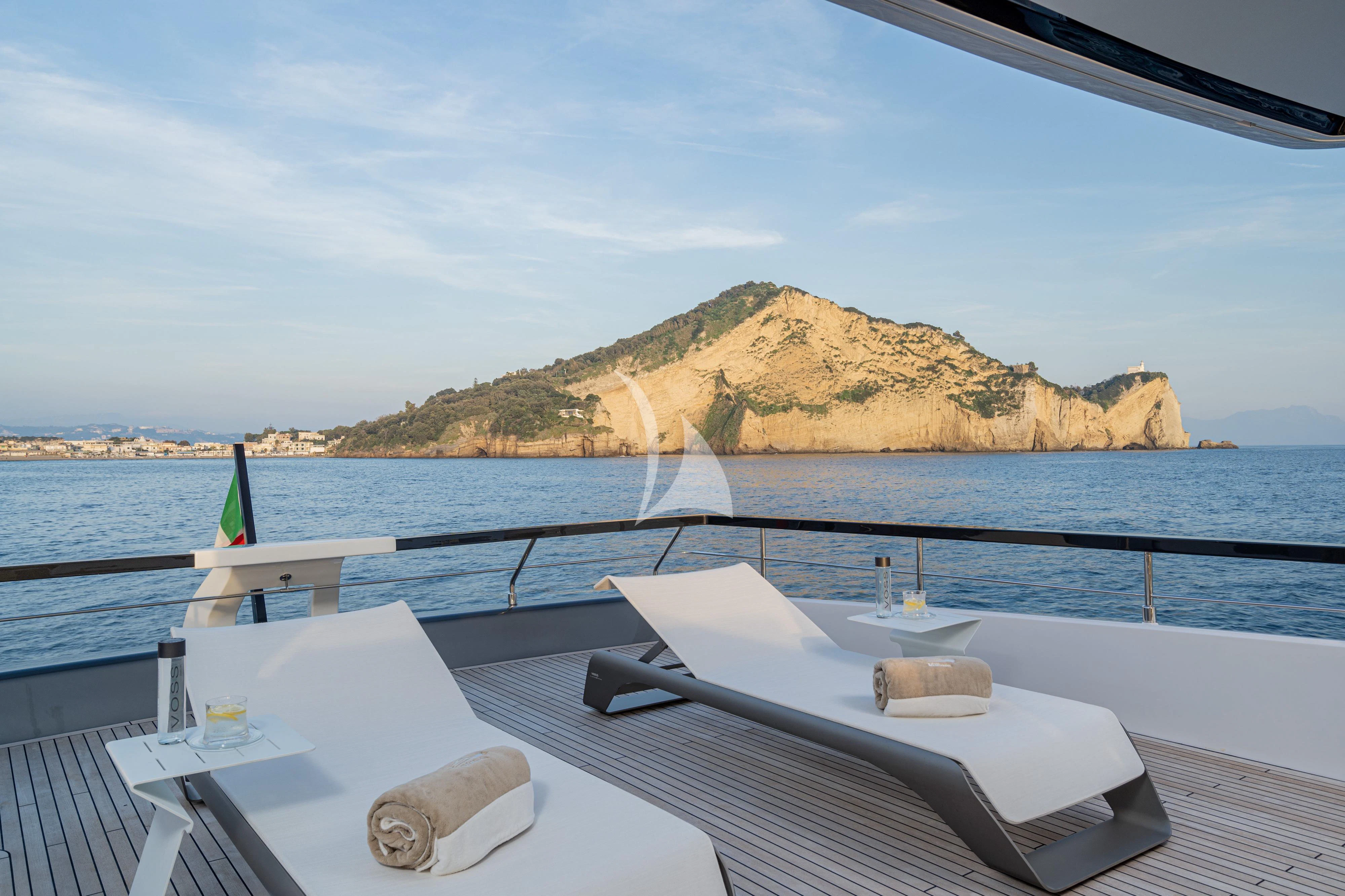 a boat on the water aboard VITTORIA Yacht for Sale