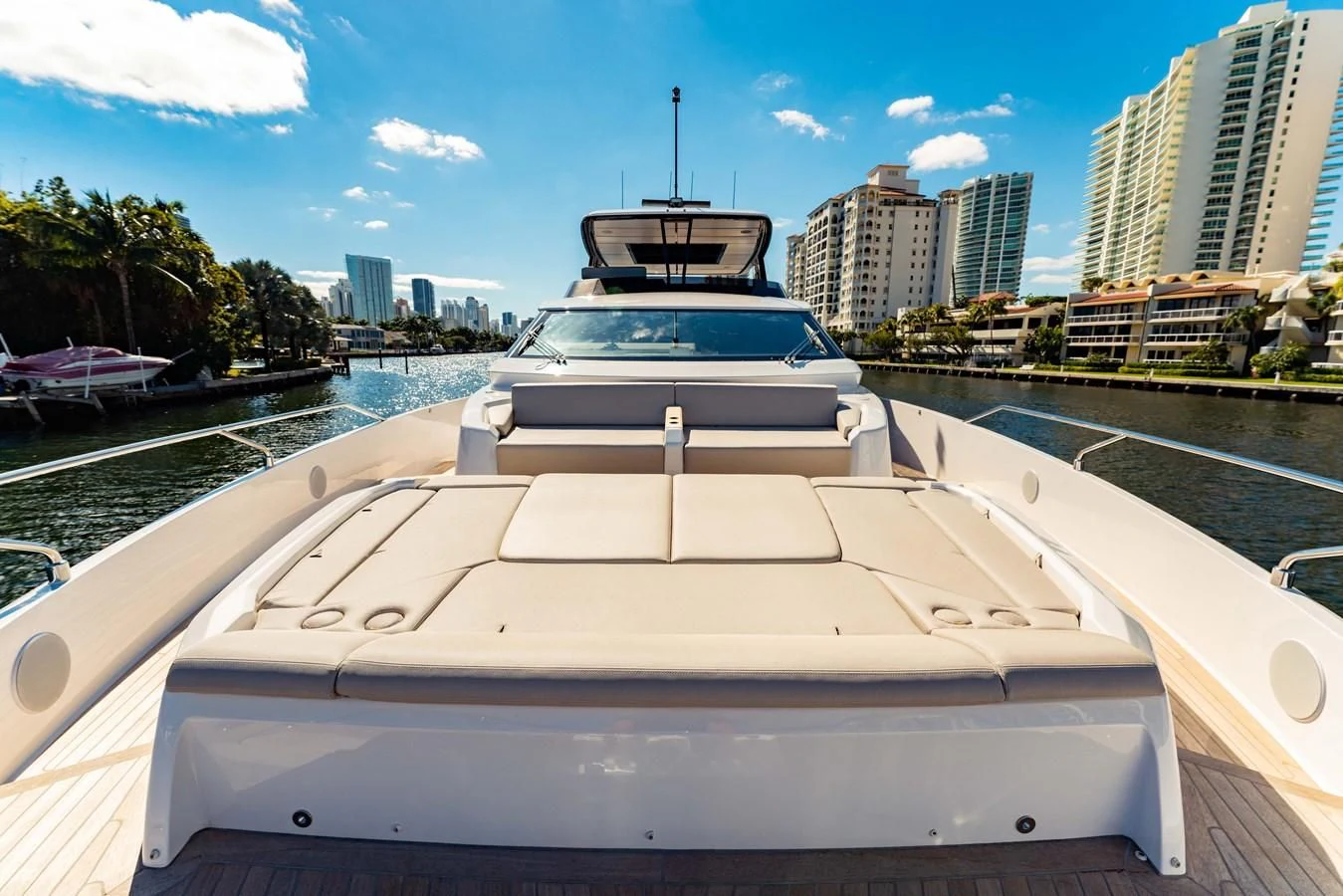 a boat on a river aboard VITTORIA Yacht for Sale