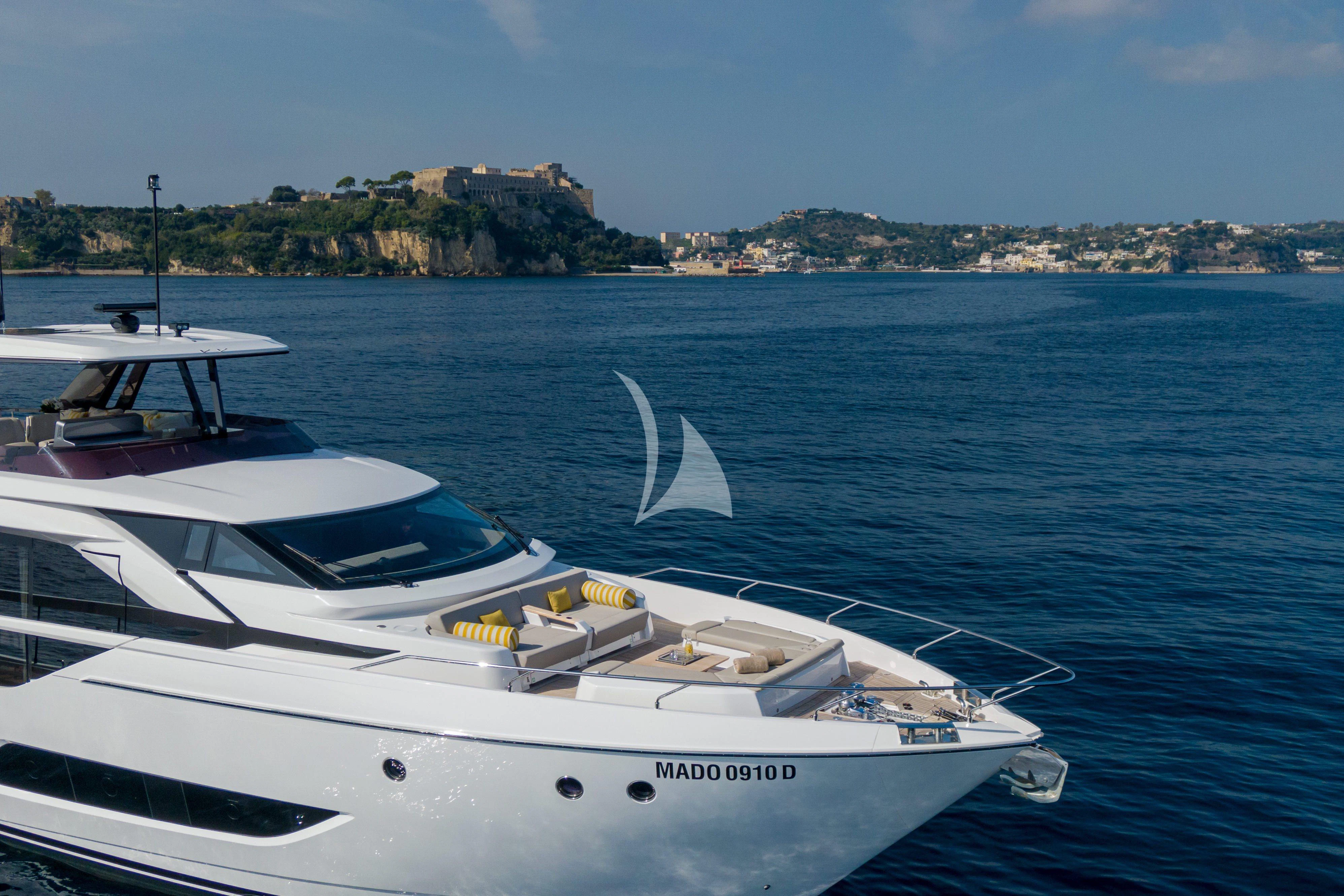 a boat on the water aboard VITTORIA Yacht for Sale