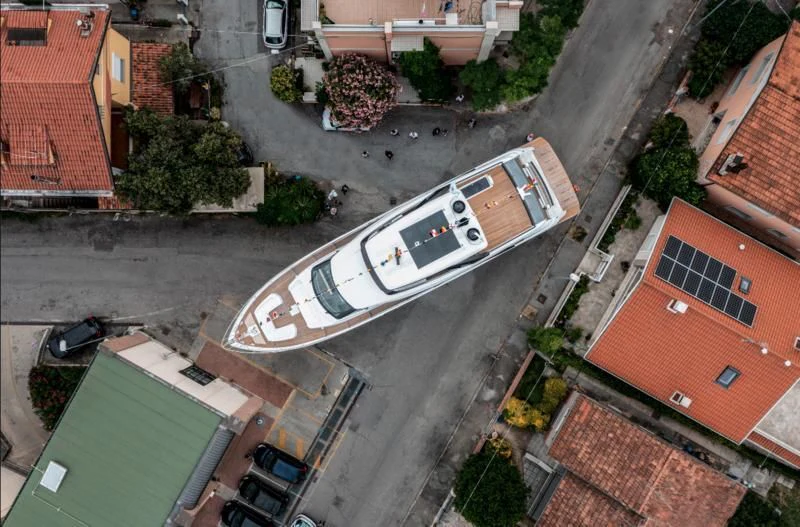 a plane on a street aboard VITTORIA Yacht for Sale