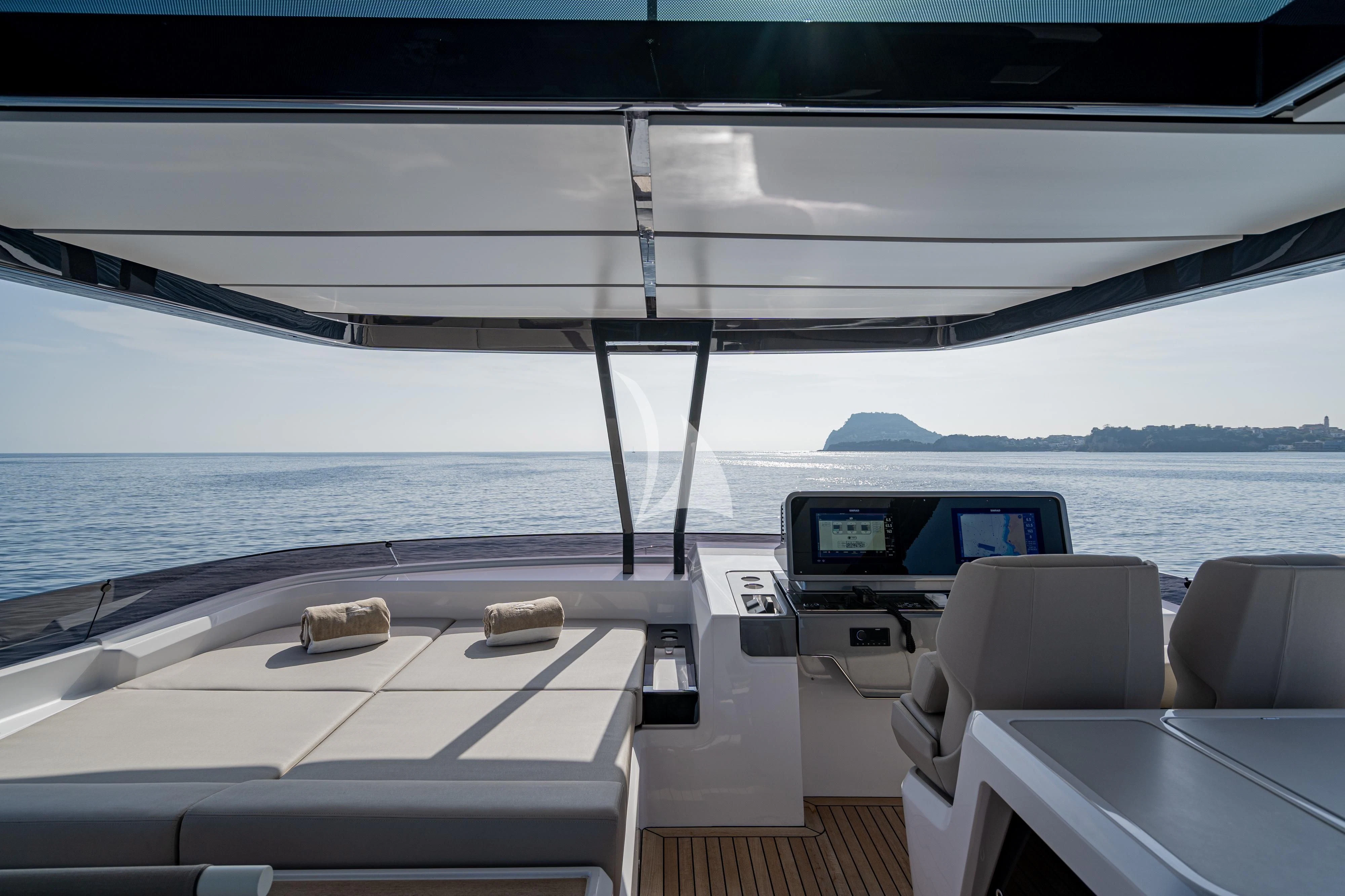 a boat on the water aboard VITTORIA Yacht for Sale