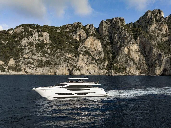 a boat on the water aboard VITTORIA Yacht for Sale