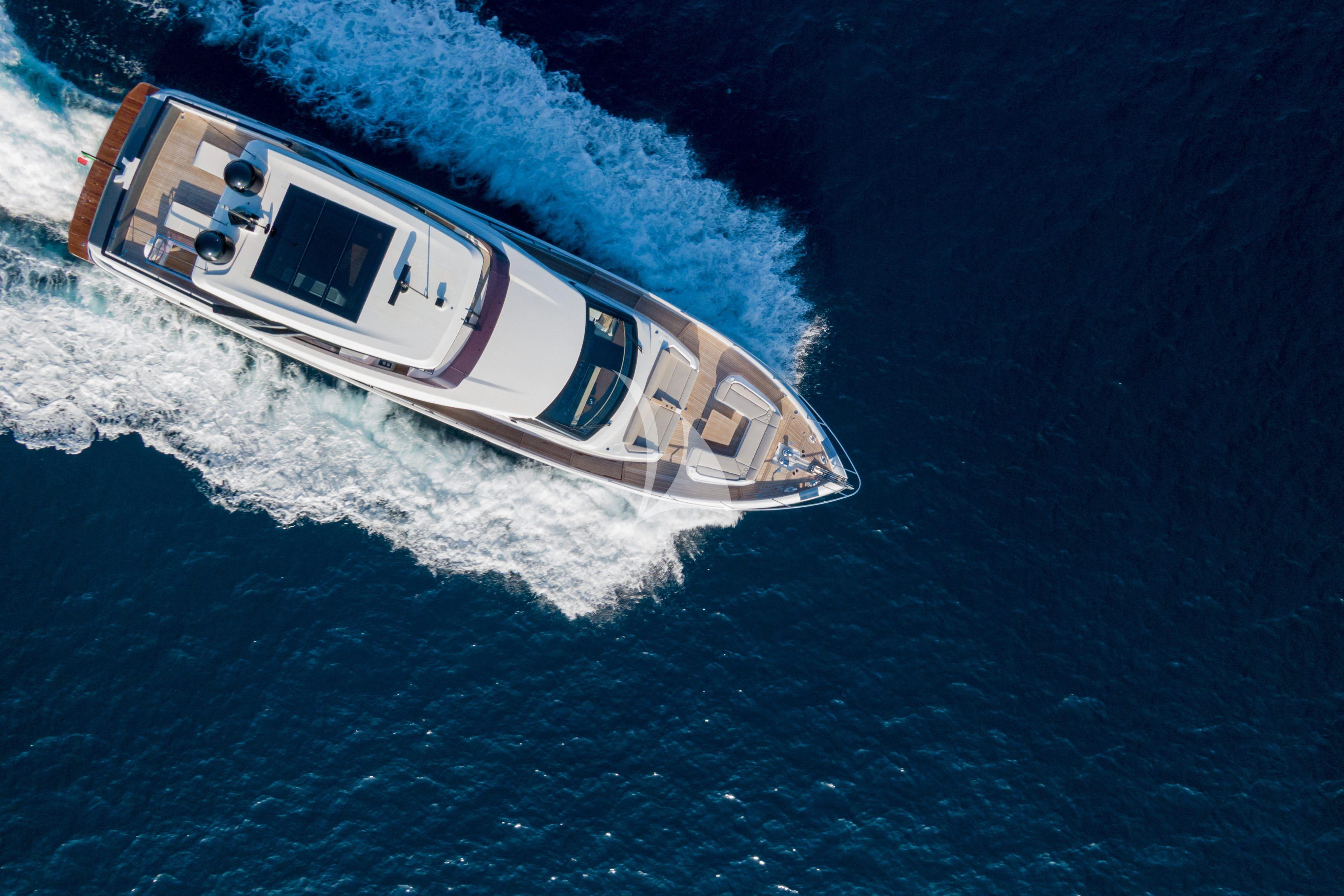 a boat in the water aboard VITTORIA Yacht for Sale