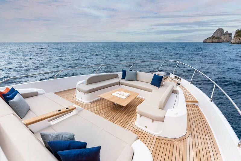 a boat on the water aboard VITTORIA Yacht for Sale