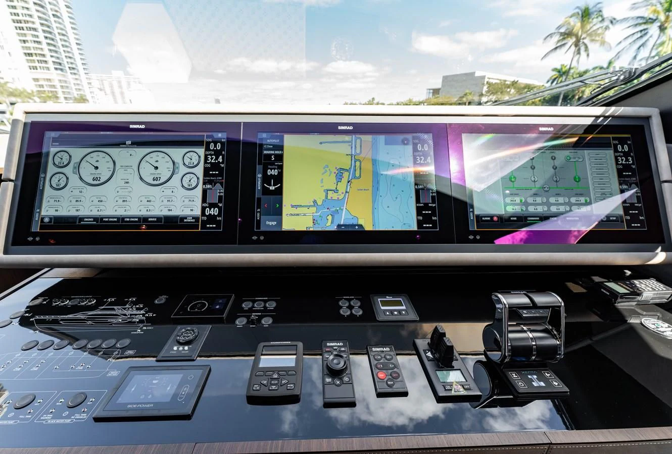 graphical user interface aboard VITTORIA Yacht for Sale