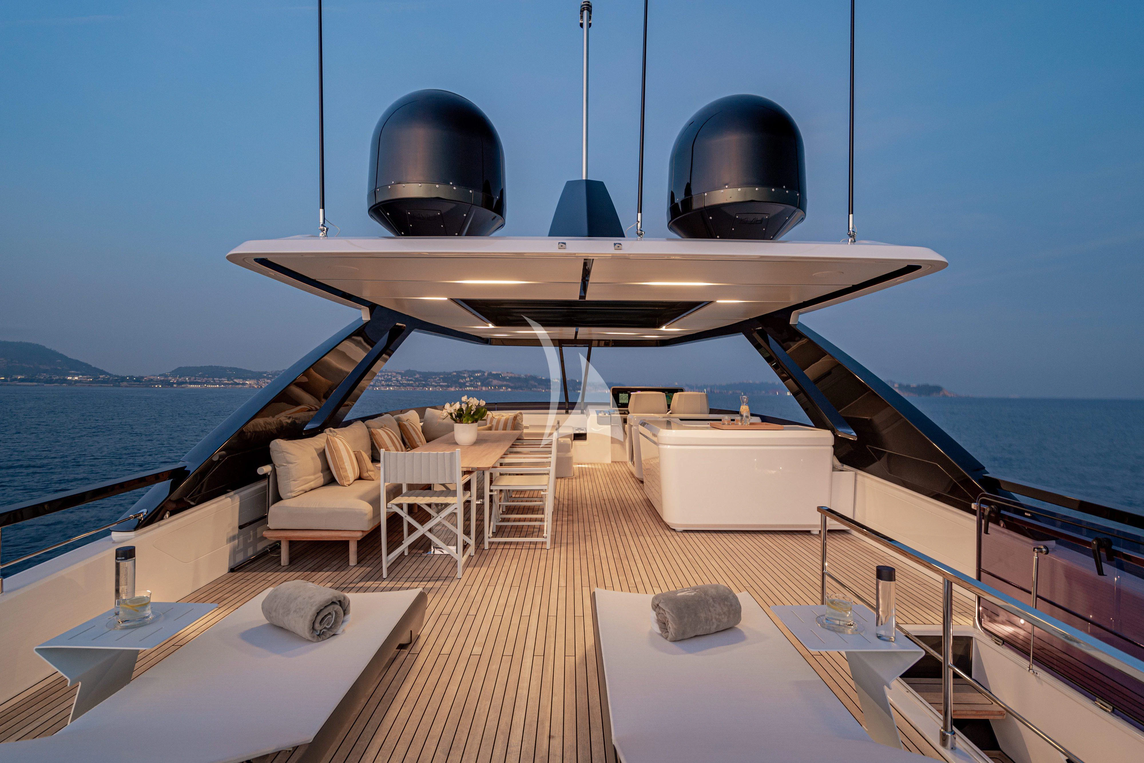 a boat on the water aboard VITTORIA Yacht for Sale