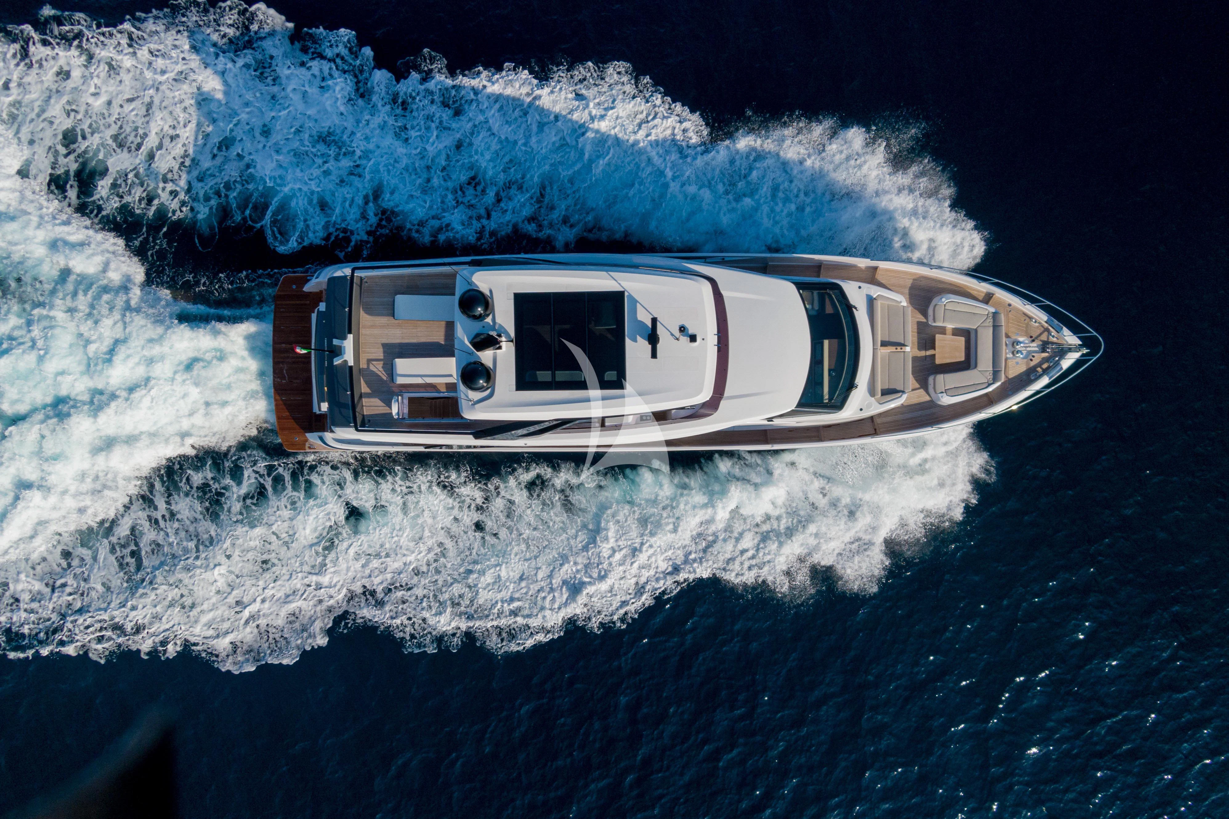 a space ship above the earth aboard VITTORIA Yacht for Sale