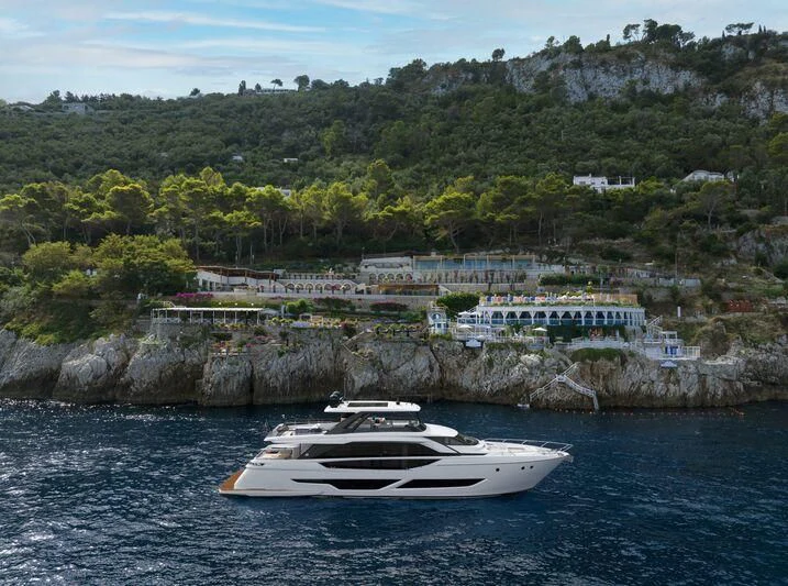 a boat on the water aboard VITTORIA Yacht for Sale