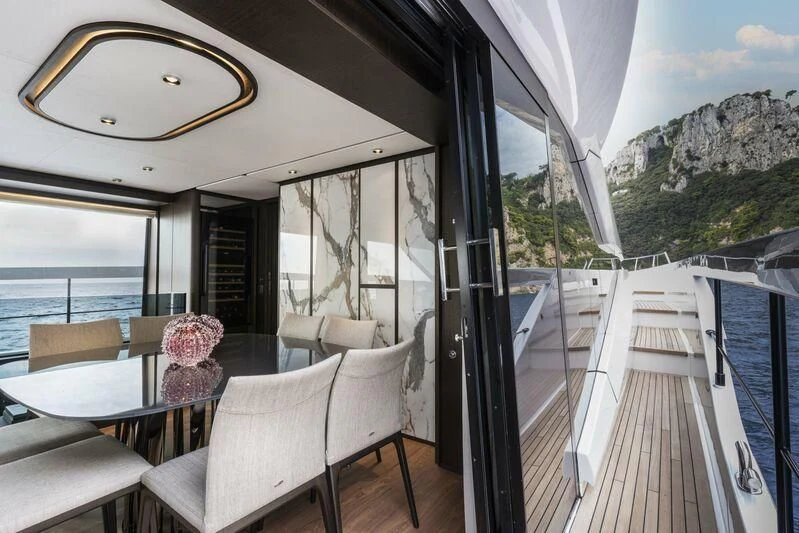 a boat on the water aboard VITTORIA Yacht for Sale