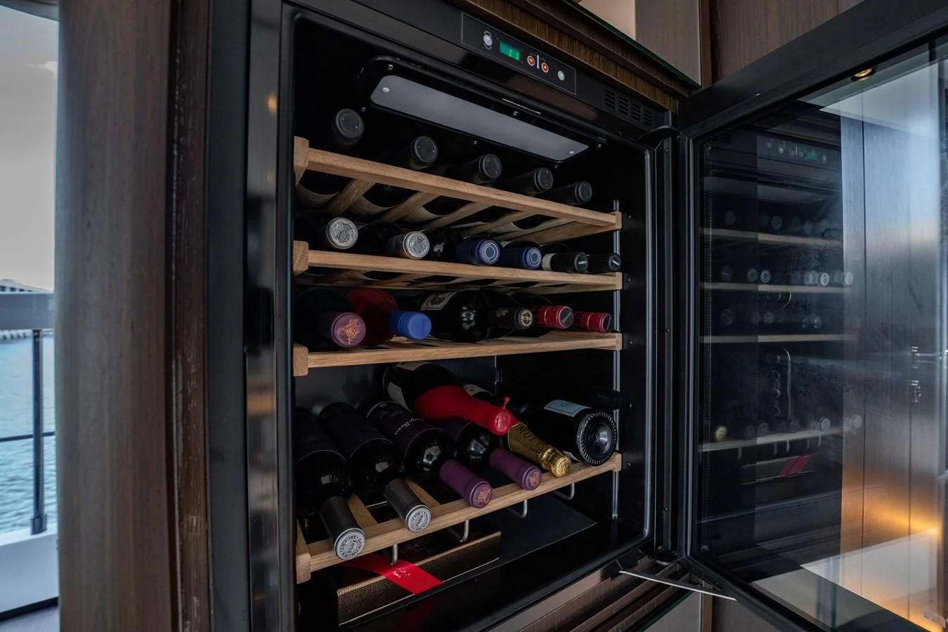 a machine with many bottles of wine aboard VITTORIA Yacht for Sale