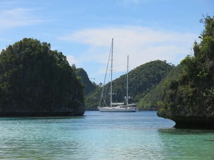 a boat on the water aboard ETHEREAL Yacht for Sale
