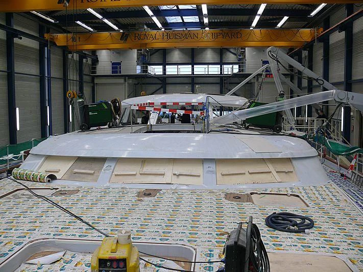 a large factory with machinery aboard ETHEREAL Yacht for Sale