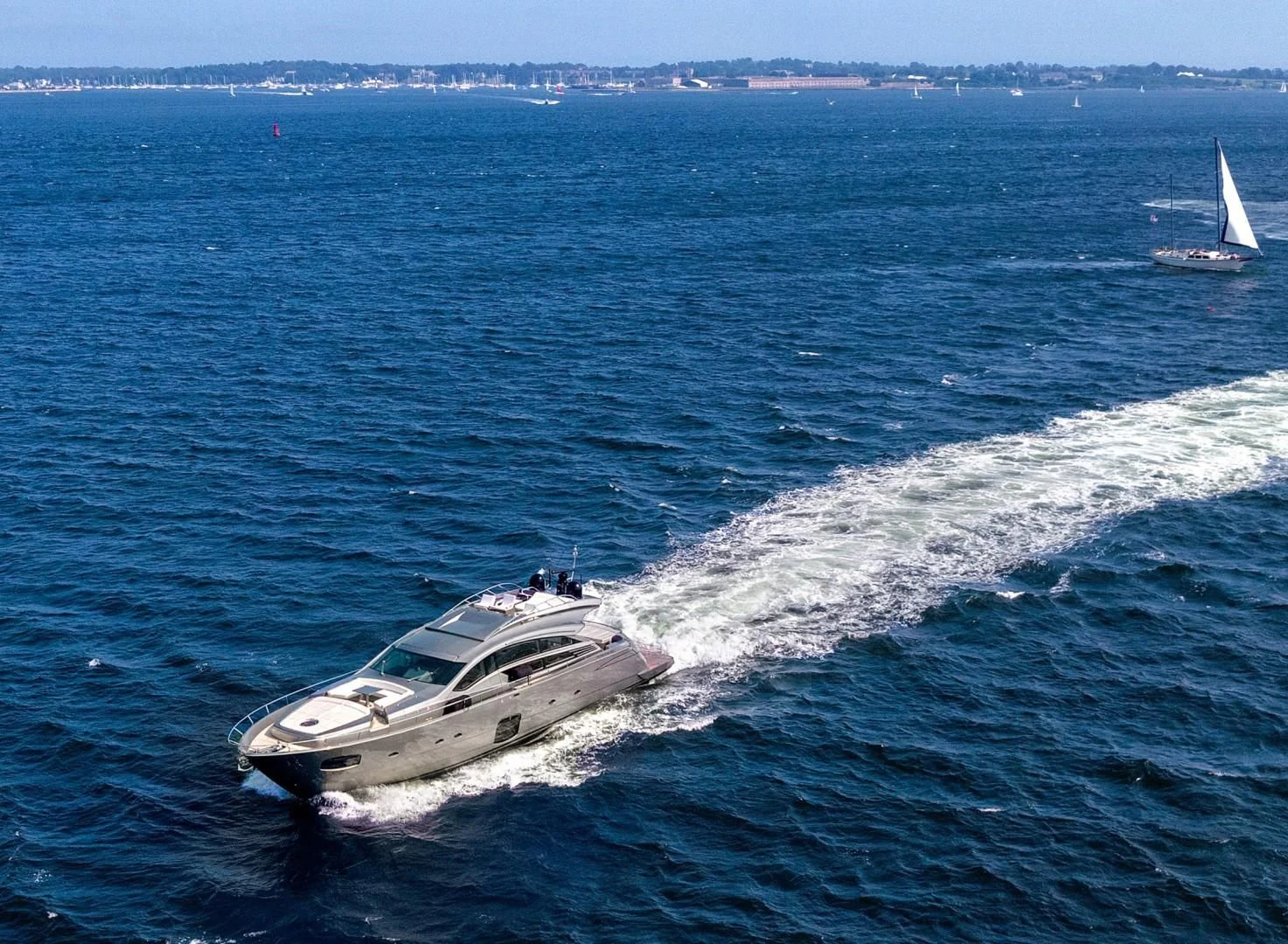 a boat on the water aboard AFRICAN WILD DOG Yacht for Sale
