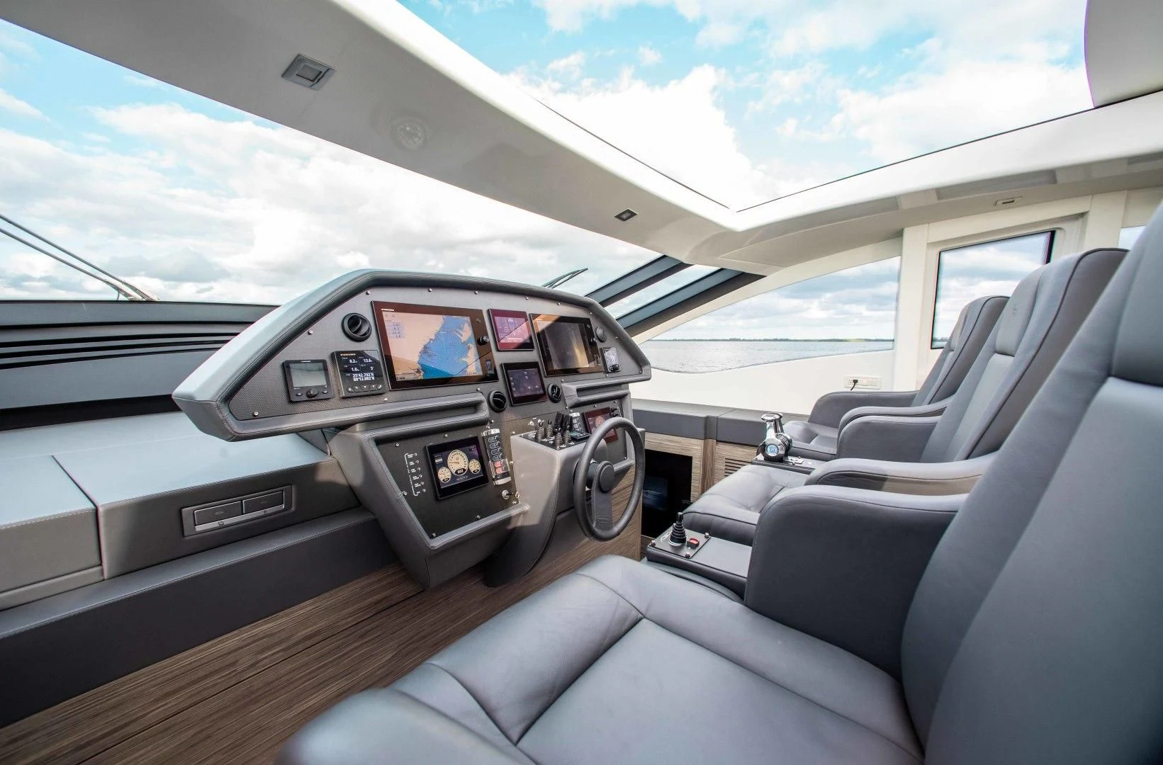 inside of a car aboard AFRICAN WILD DOG Yacht for Sale