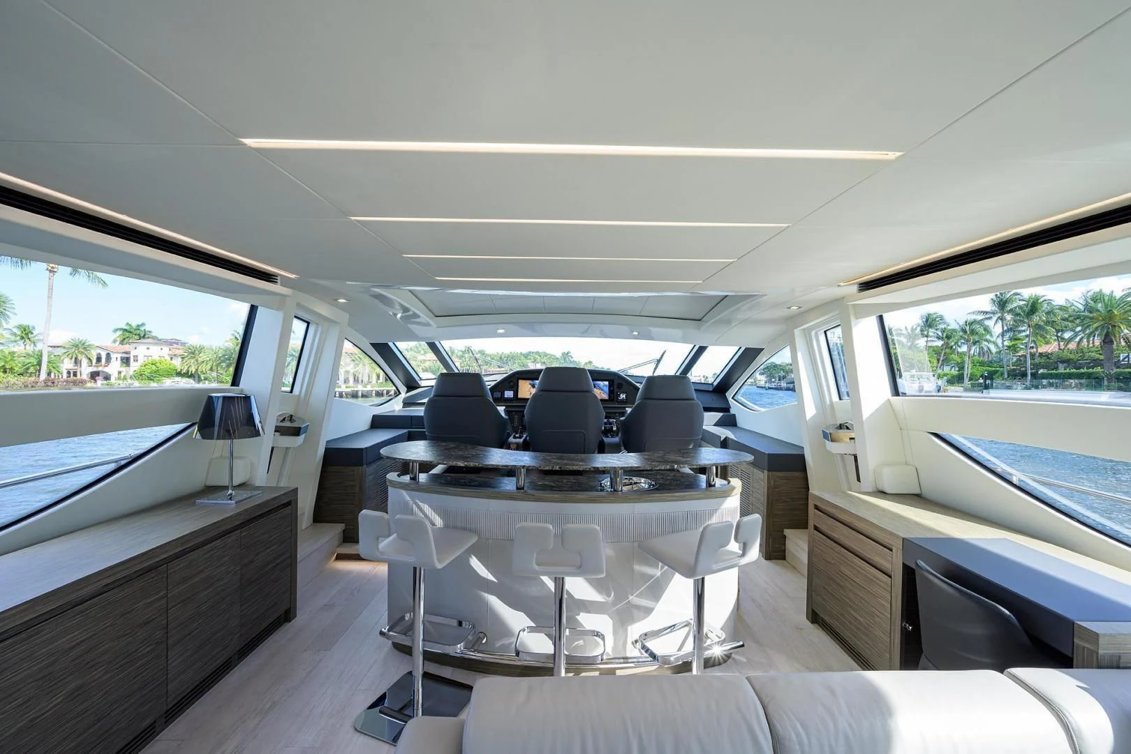 inside of a vehicle aboard AFRICAN WILD DOG Yacht for Sale