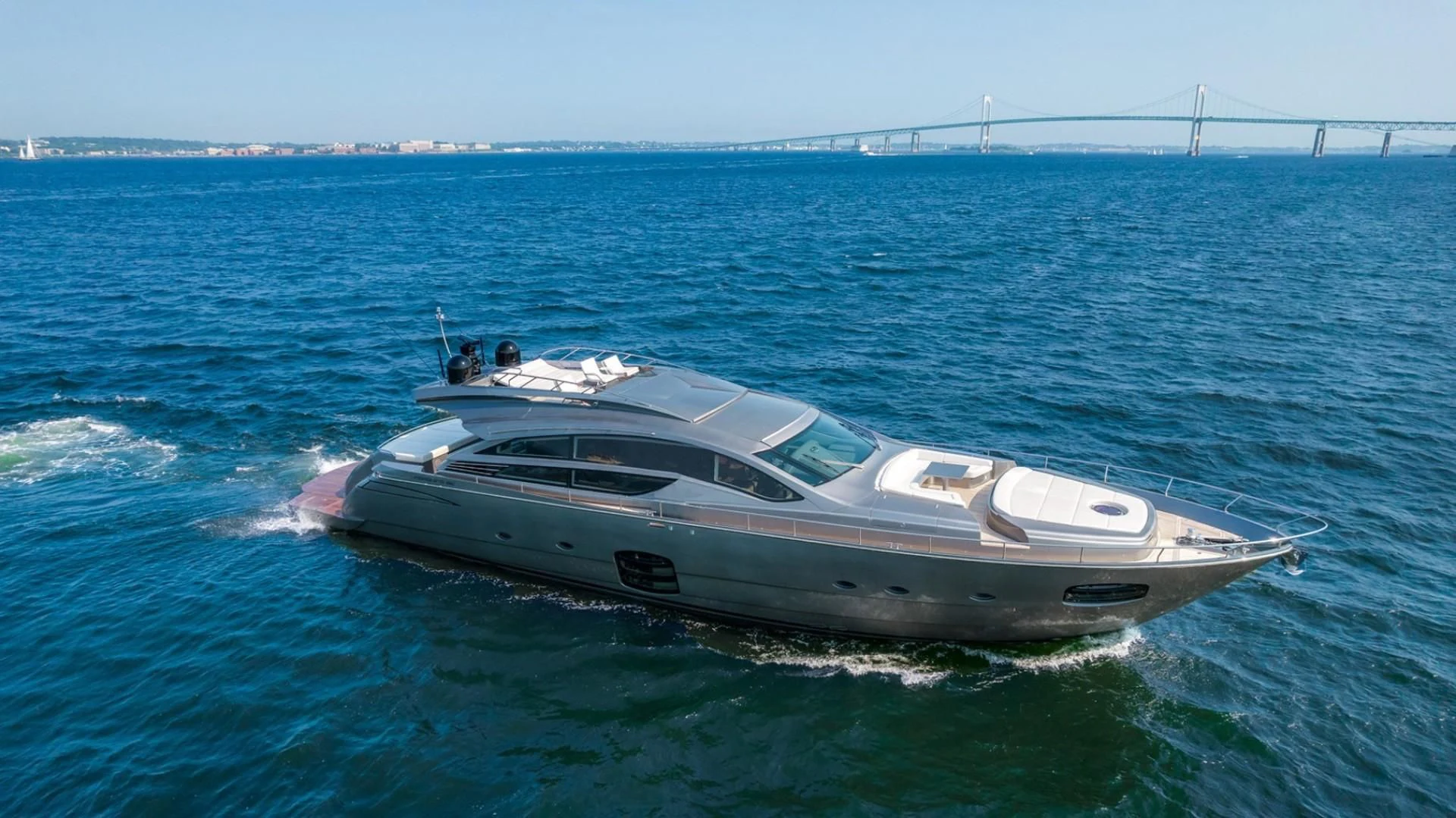 a boat on the water aboard AFRICAN WILD DOG Yacht for Sale