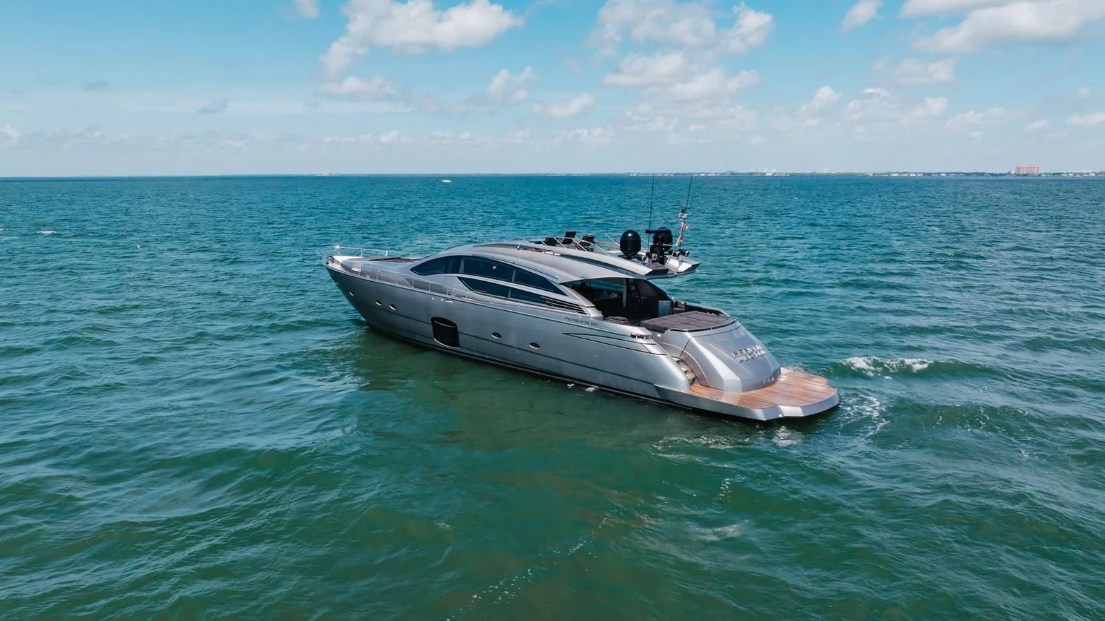 a boat in the water aboard AFRICAN WILD DOG Yacht for Sale