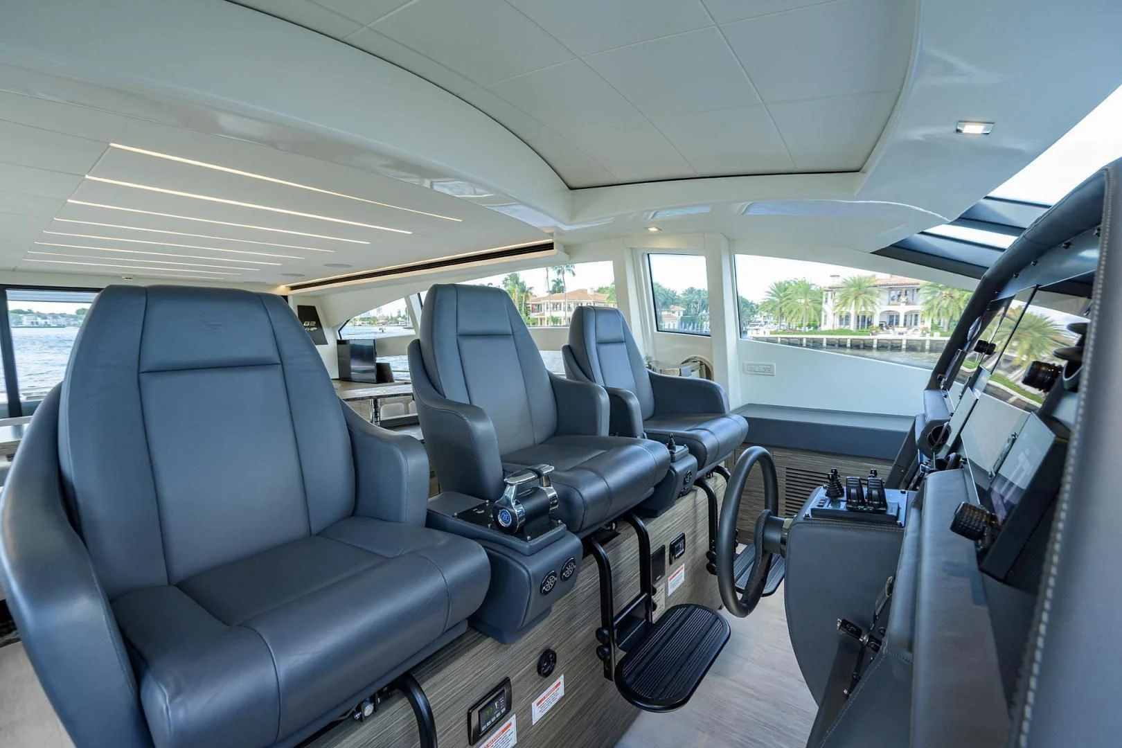 inside of a car aboard AFRICAN WILD DOG Yacht for Sale