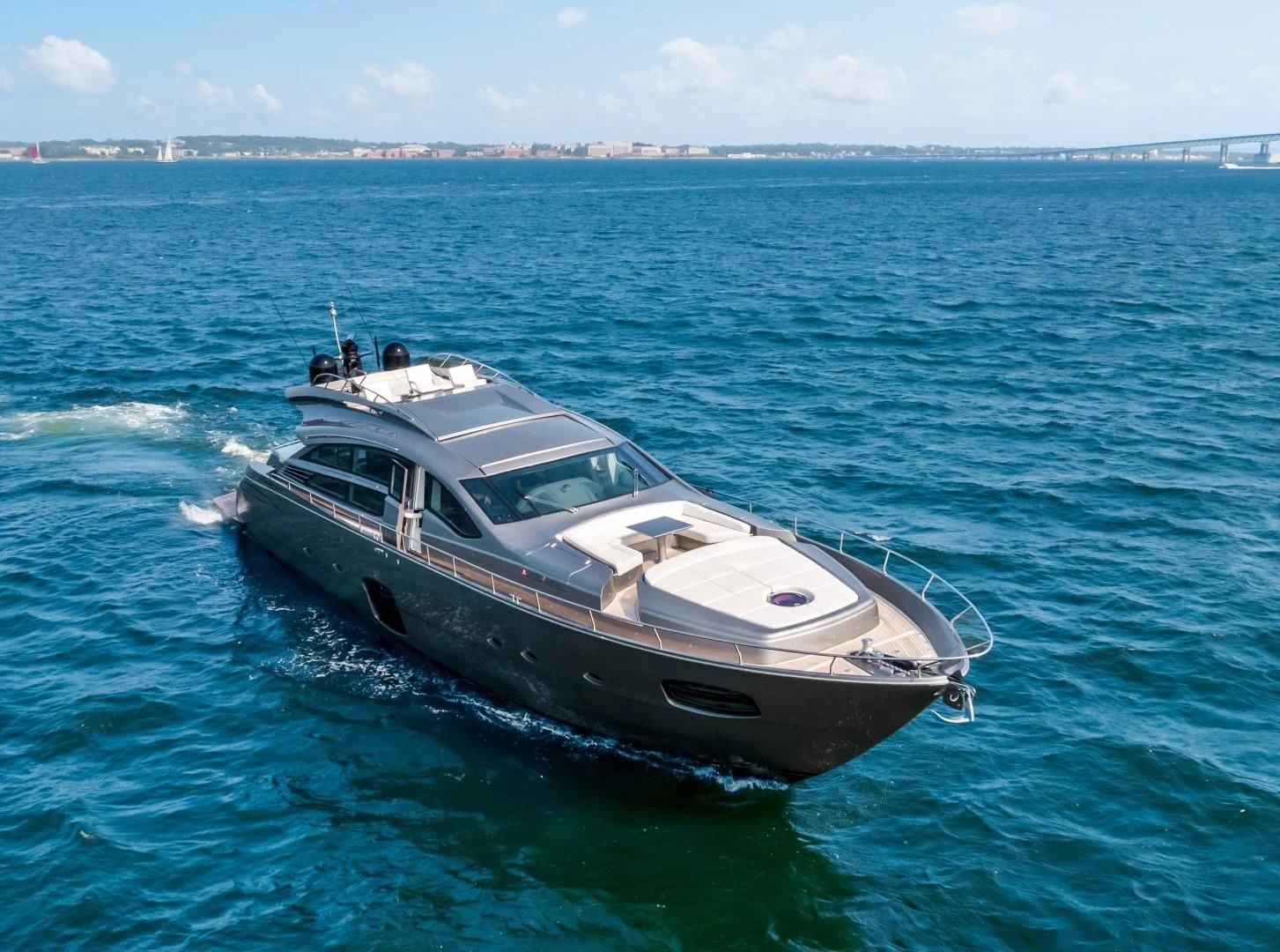 a boat in the water aboard AFRICAN WILD DOG Yacht for Sale
