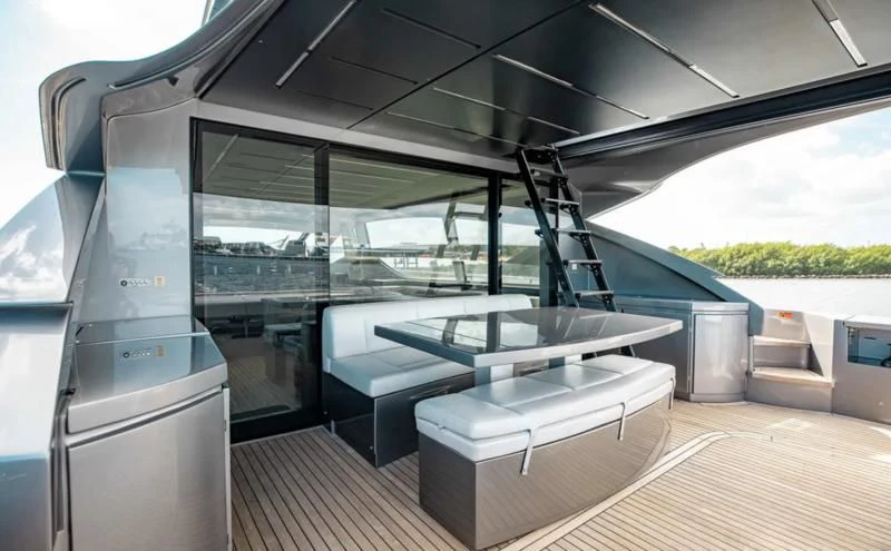 a large room with a pool table aboard AFRICAN WILD DOG Yacht for Sale
