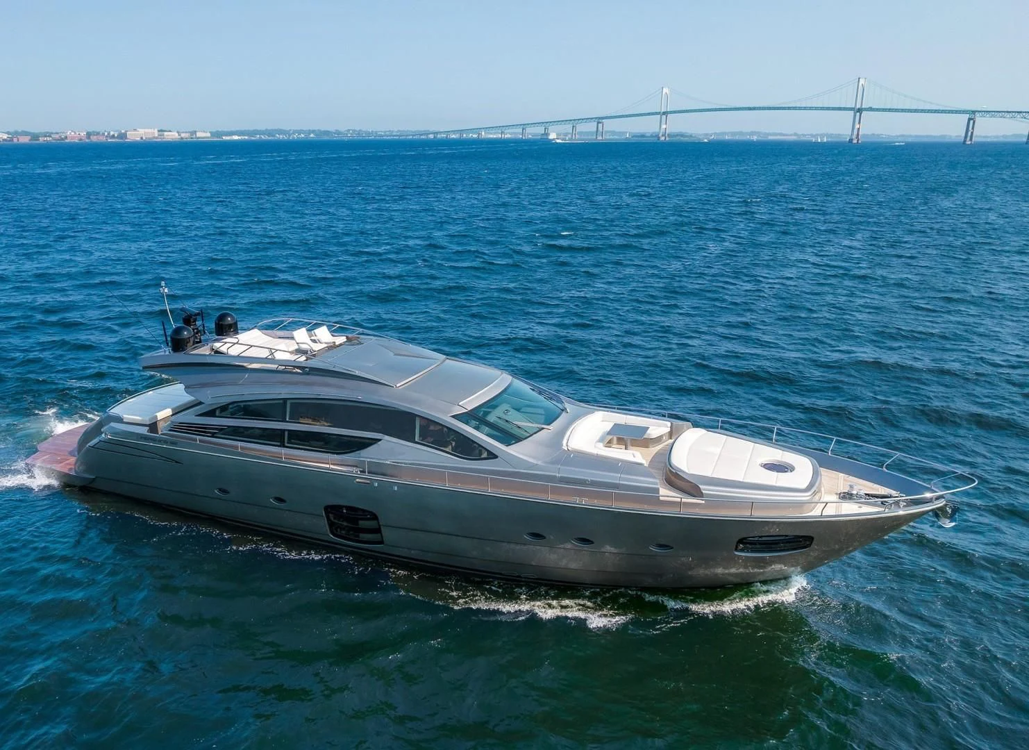 a boat in the water aboard AFRICAN WILD DOG Yacht for Sale