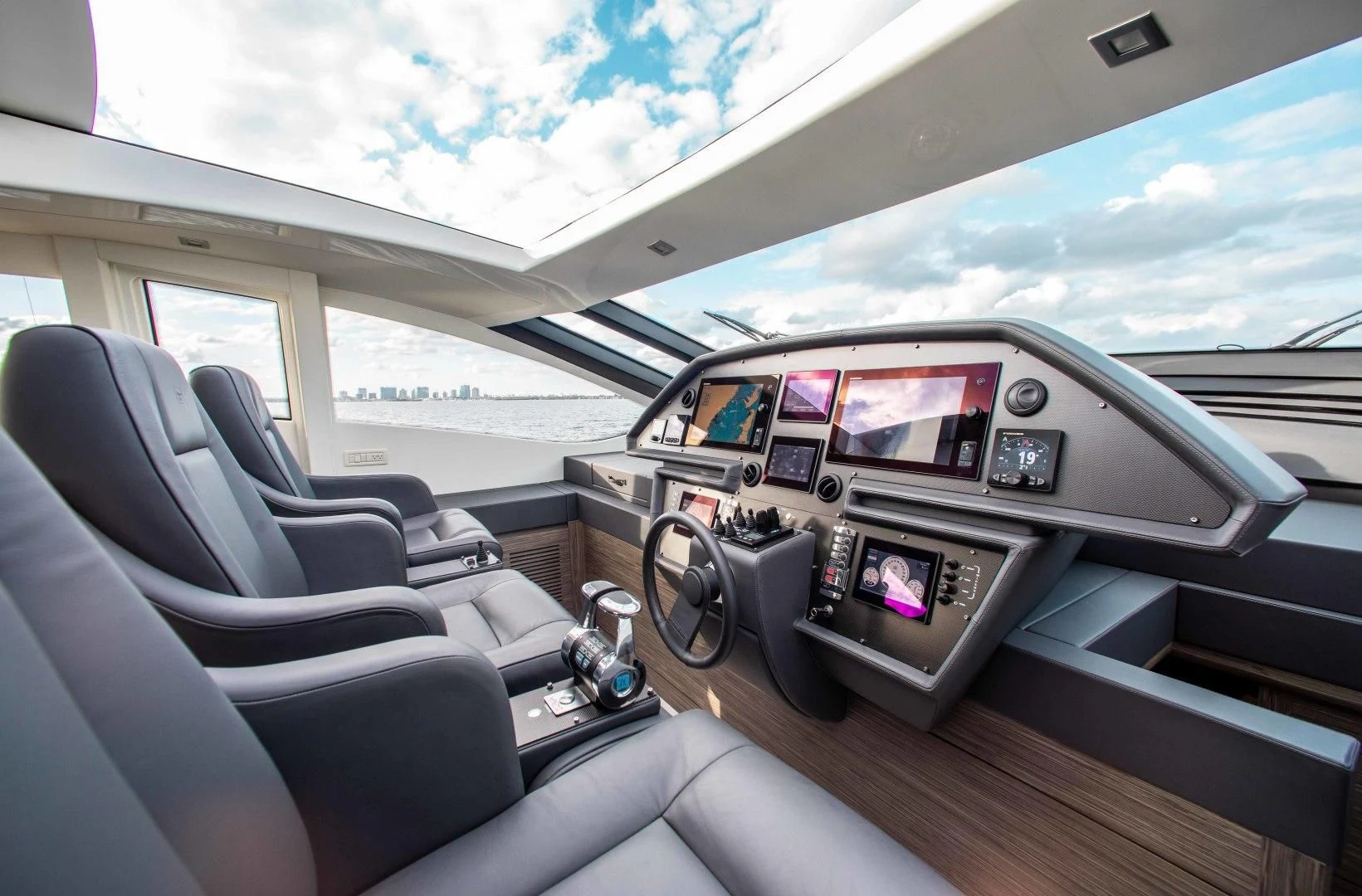 inside of a car aboard AFRICAN WILD DOG Yacht for Sale