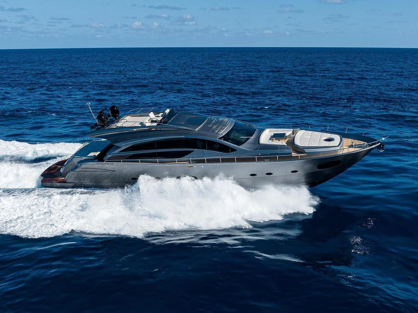 a boat on the water aboard AFRICAN WILD DOG Yacht for Sale