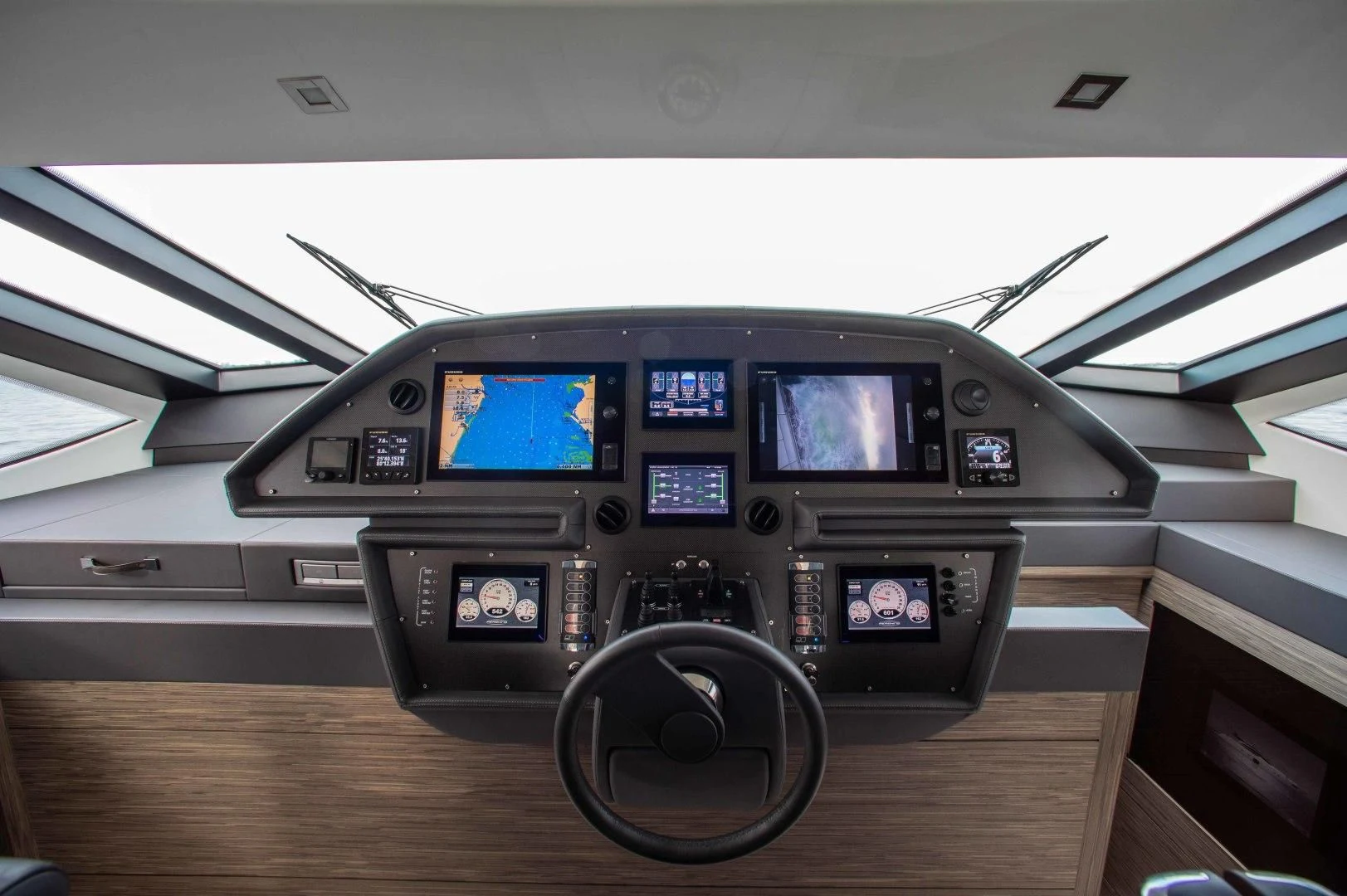 a car with a screen aboard AFRICAN WILD DOG Yacht for Sale