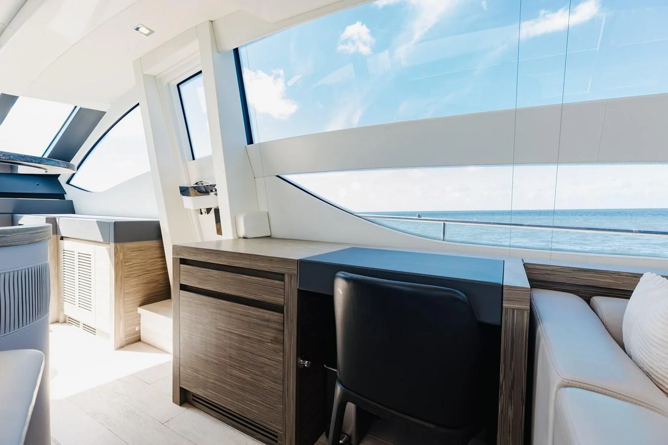 a room with a desk and a chair aboard AFRICAN WILD DOG Yacht for Sale